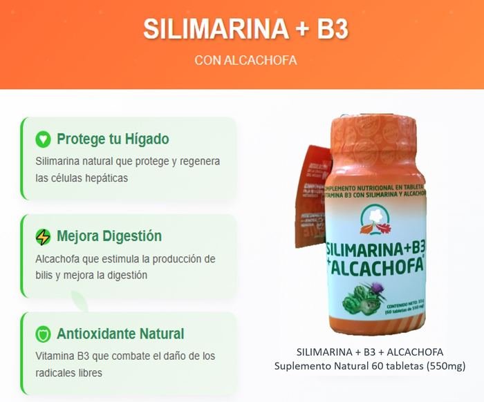 Silimarina + B3 + Alcachofa